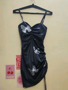Black Butterfly Bodycon Dress