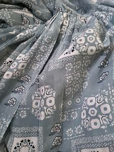 Gray Paisley Maxi Dress