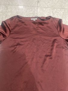 Cos Brown Silk Dress Cum Top