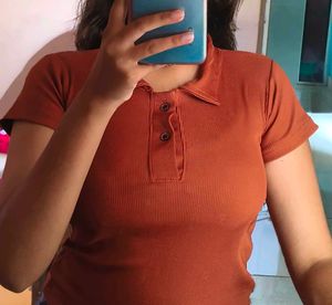 Brown Polo T Shirt