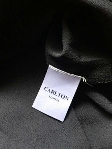 Carlton London Black Victorian Blouson Top
