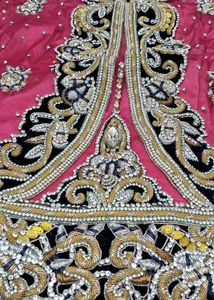 Heavy Wedding Lehenga 3 Pes He Full Daimod Wala H