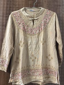 Floral Embroidered Pant Set