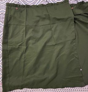 Wrap Skirt With Strings And Button