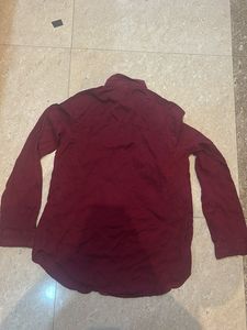 Burgundy Button-Down Shirt