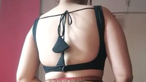 Black V Neck And Backless Blouse