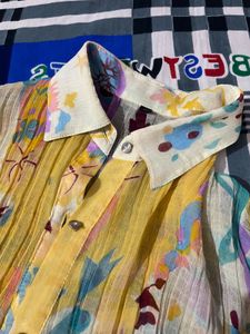 Floral Print Button-Up Shirt