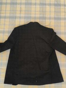 Stylish Black Checkered Blazer