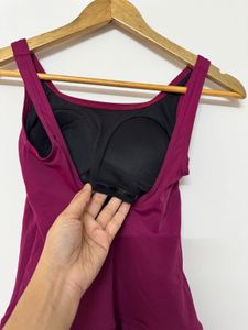 Burgundy Swim Dress