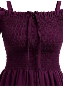 Elegant Purple Off-Shoulder Maxi Dress