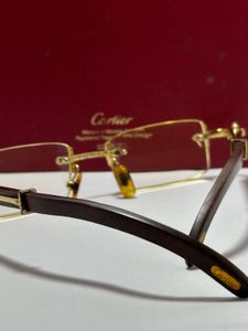Vintage Cartier Rimless Eyeglasses Frame Gold