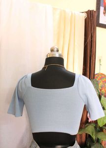 Cute Blue Crop Top