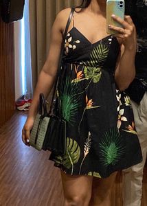 Short Strapy Printed Dress
