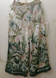 Tropical Print high waist Pants