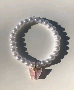 Butterfly Pearl Bracele🦋🌸