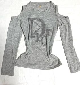 Gray &#39;Dior&#39; Cold Shoulder Top💘💘