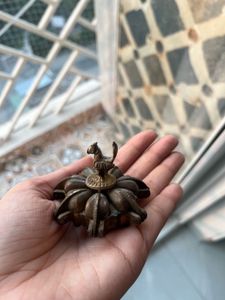 Brass Peacock Design Multi Compartment Kumkum Box