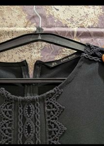 Zara Elegant Black Lace Dress