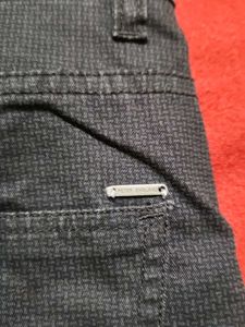 Peter England Men's Casual Black Pants