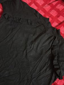 Ruffle Trim Knit Top