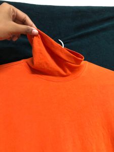 Rapaella Orange High Neck T Shirt