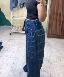 High Waist Wide Leg Denim Jeans