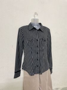 Y2k Vintage Pintresty Black Fitted Shirt