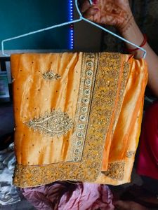 Orange beautiful Saree