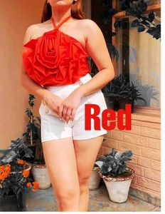 Red Rose Halter Top