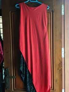 Stylish Red &amp; Black Kurti