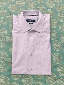Grey Self Design Shirt