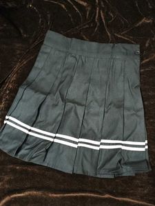 Pleated Skirt with Stripes