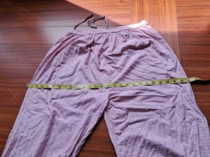 47) Vintage Pink Lace Trim 3 Piece Full Suit