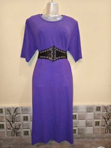 Size Large🎁Buy 2 Get 1 Free 🎁Purple Midi Dress