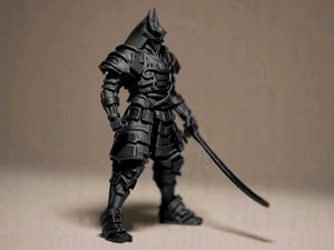 Samurai Armor Figurine – 3D Printed Collectibles