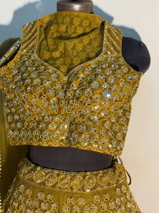 Elegant Yellow Lehenga Choli Set