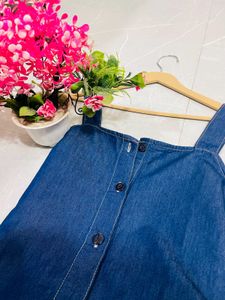 Denim Button-Down Dress