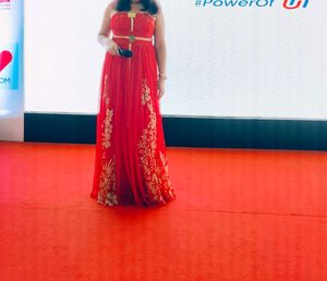 Elegant Red Barbie Gown