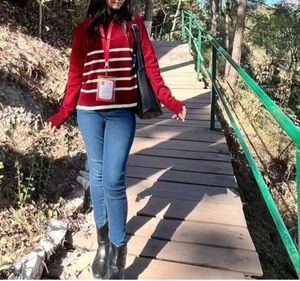 Striped V-Neck Sweater