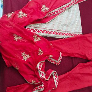 Elegant Kurta pant and dupatta with gotta patti be