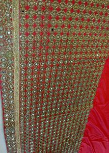 Gorgeous Mirror Work Saree with Blouse