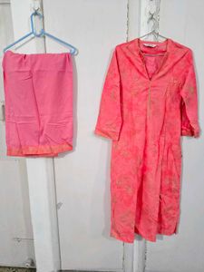 Biba Pink Kurta Set