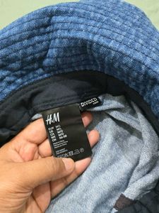 H&amp;M Denim Tie Detail Bucket Hat