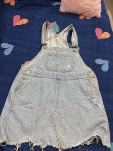 Denim Dungaree Dress