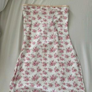 White Floral Mini Dress