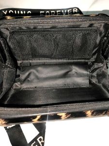 Leopard Print Mini Suitcase Bag