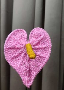 Handmade Crochet Antherium Flower.