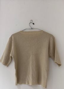 Beige Knit Top - Casual Style
