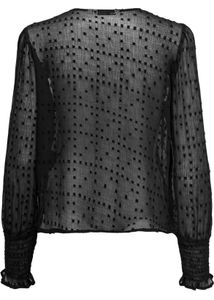ONLY Y2k Vintage Mesh Black Top