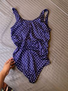 Navy Polka Dot Swimsuit